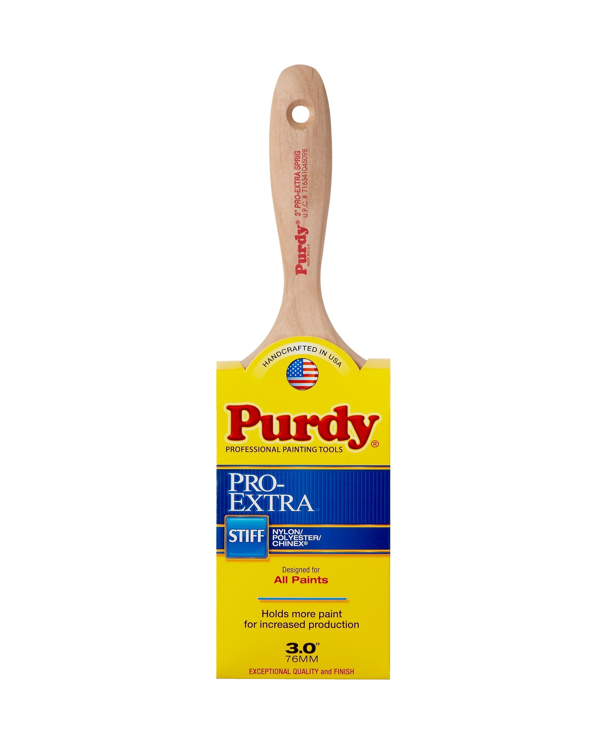 Purdy Pro-Extra Sprig Nylon/Polyester/Chinex Trim Brush, Blended filaments, Multicolor, 3"