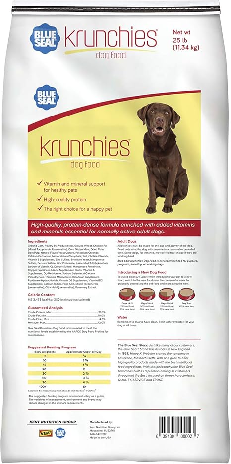blue seal krunchies dog food