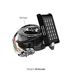 Seismic Audio SACB-24x8x100 24-Channel XLR Low