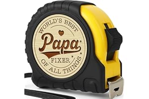 YUEYUQIU Papa Gifts for Christmas - Birthday Xmas Gifts for Papa from Granddaughter Grandkids, Cool Grandpa Tool Gifts, Ideal Father's Day Christmas Gifts for Grandpa - Engraved Tape Measure 25 FT