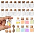 Mini Glass Bottles With Cork 5 ml, 24 Pack Tiny Jars, Small Potion Vials, Spell Jars, Sand Bottles, Little Decorative Bottles for Crafts, Display, Party Favors