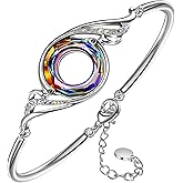 Kate Lynn "Rise From the Ashes" Phoenix Bracelet Made with Crystals from Austria, Adjustable Bangle Bracelet for Women 7"+2", Packaged with Jewelry Box, Birthday Gift for Women, Symbol of Luck and Renewal