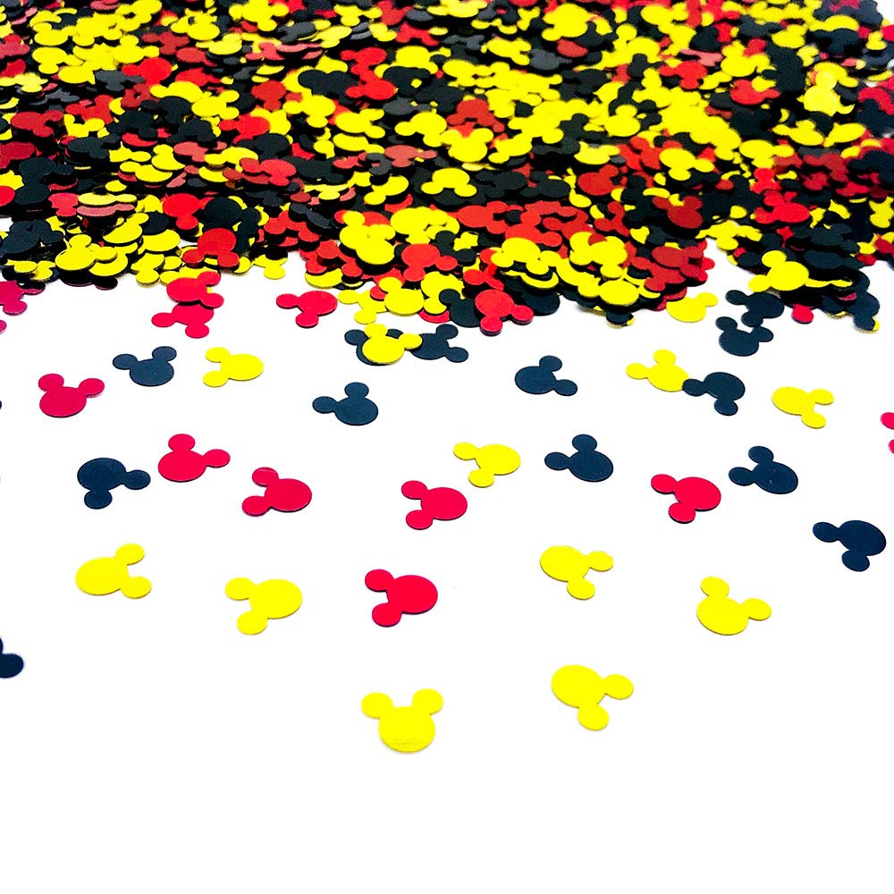 Mini Mouse Confetti | Glitter Confetti Sprinkles for Baby Shower Boys Girls Disney Party Decoration | Kids Mickey and Minnie Theme Party Supplies | Metallic Foil | 45g 1.6OZ 1600Pcs