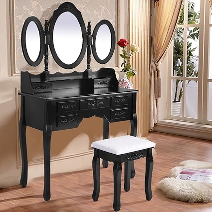 Amazon Com Care 4 Home Llc Bedroom Vanity Set Folding Oval