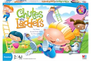 Hasbro Gaming Chutes and Ladders Board Game, 2 to 4 Players, Gift for Kids, Preschool Classroom Games, Ages 3+ (Amazon Exclusive)