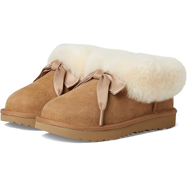 Sperry Reina Slippers - Soft Cow Suede & Faux Fur Lined Comfort Slippers In Cinnamon, UK Size 6