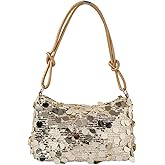 MakeMeChic Women's Sparkly Sequin Crossbody Purse Evening Clutch Handbag Bag Knot Zipper Y2k Purse Bag