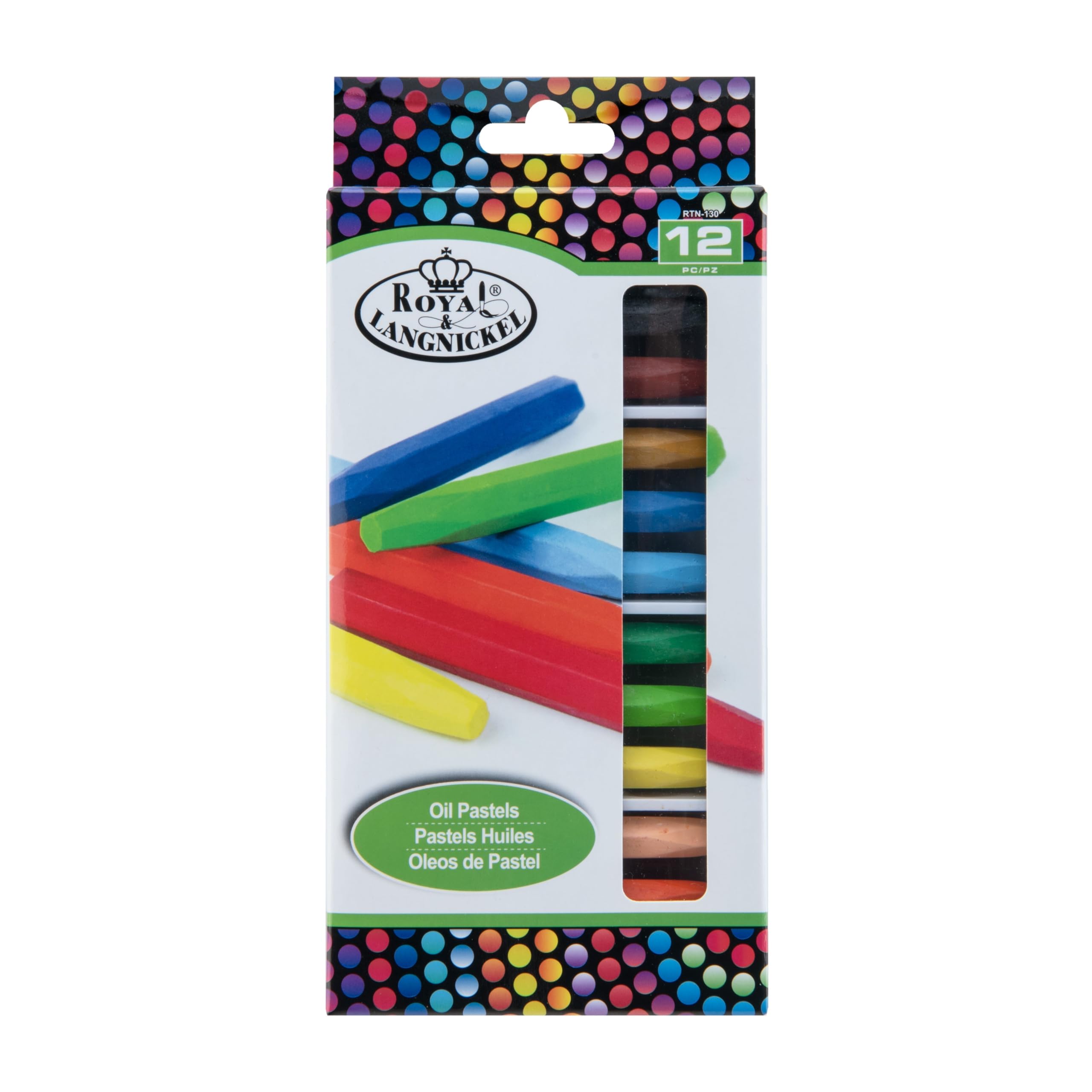 Royal Brush x Oil Pastels, Multi-Coloured, 12 Count (Pack of 1)