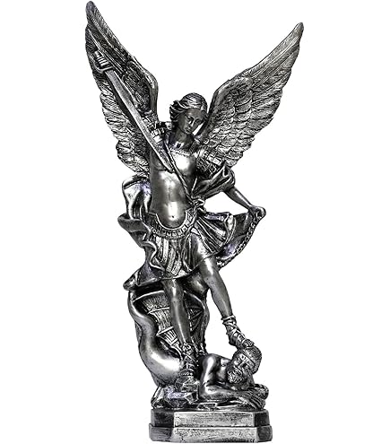 Amazon.com: 14 1/2 inch pewter and gold Archangel Saint
