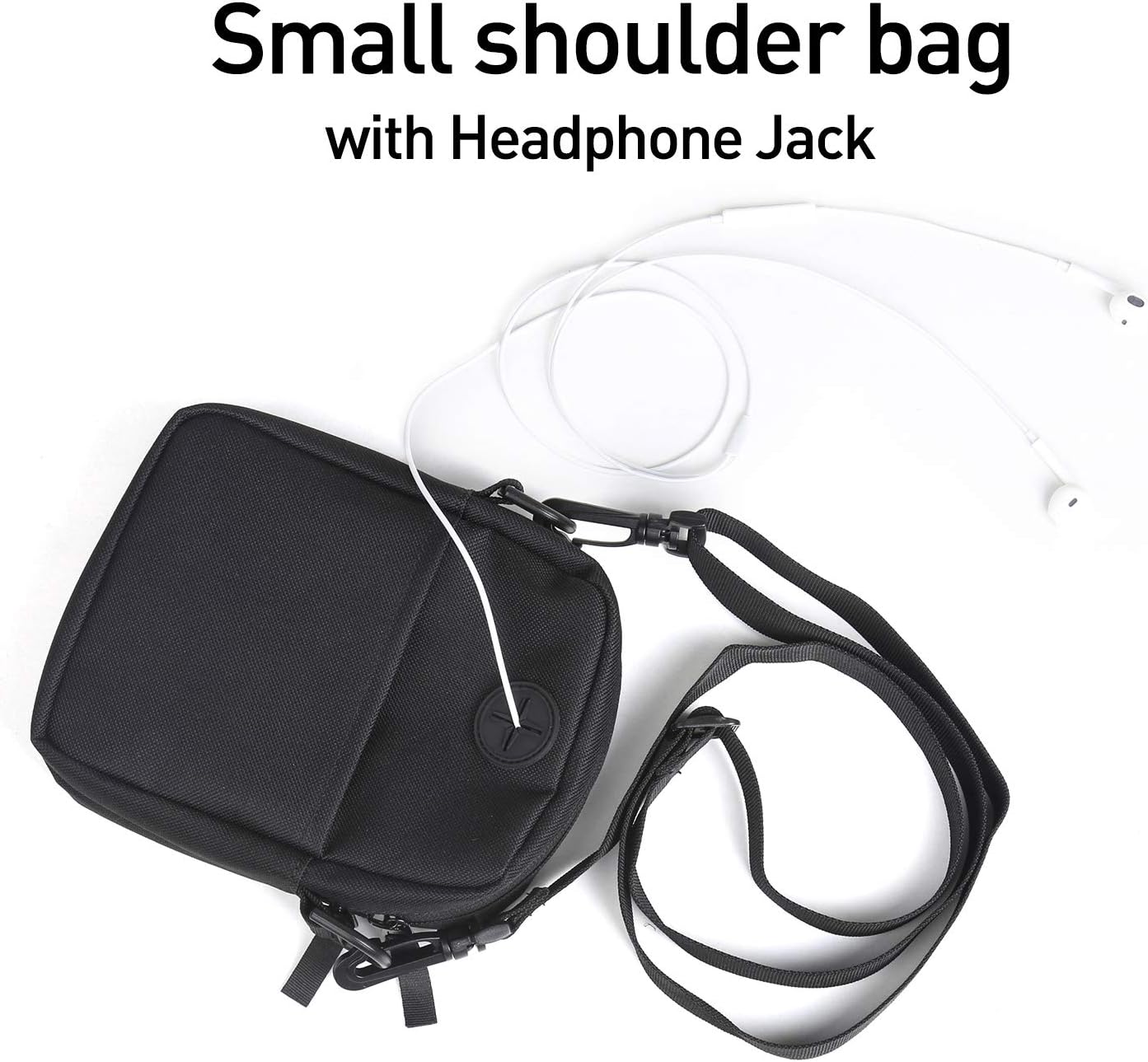  | Black Small Side Shoulder Bag Crossbody Bag For Men Women Mini Messenger Bag Satchel Bag Travel Purse Wallet Passport Holder Bag, Cell Phone Purse Neck Pouch Wallet- Unisex | Passport Wallets