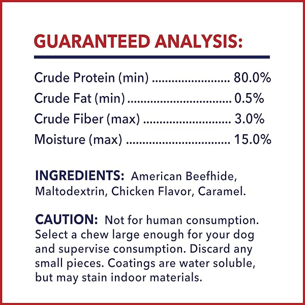 PET FACTORY AMERICAN BEEFHIDE 7″ ROLLS DOG CHEW TREATS – CHICKEN FLAVOR, 4 COUNT/1 PACK