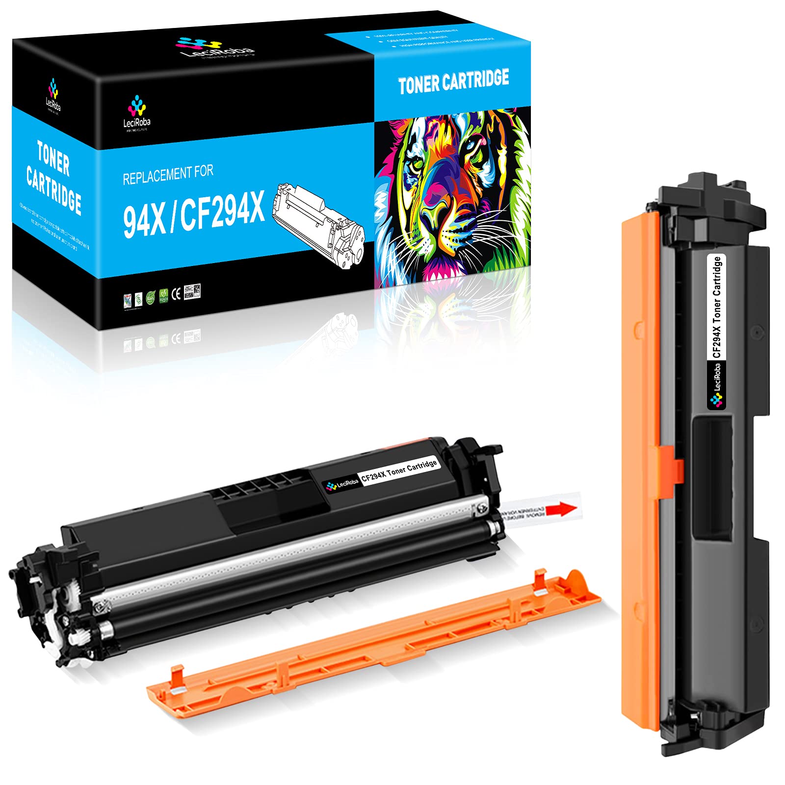 LeciRoba 94X CF294X for HP 94X 94A and CF294X CF294A Toner Cartridges Use with HP Laserjet Pro M118dw,Laserjet Pro MFP M148dw MFP M148fw MFP M148fdw MFP M149fdw (2-Black)