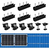 BoldAscent Solar Panel Mounting Rail Kit, 6 &times; 7.87 in Rails for 2 Panels | Compatible with 30mm and 35mm solar panel frames for secure installation on roofs, RVs, boats and off-grid solar systems