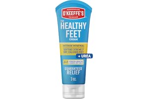 O'Keeffe's for Healthy Feet Intense Renewal Cream with Urea & Alpha Hydroxy Acid - 3 oz Tube (1 Pack) - Chemically Exfoliates and Softens Extremely Callused, Dry Feet