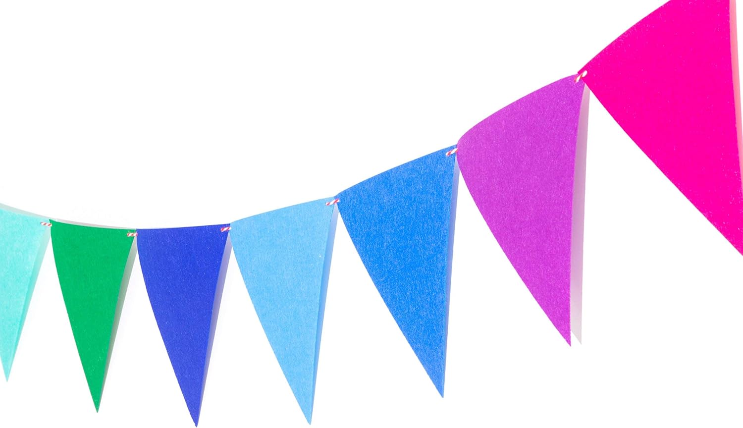 LOVENJOY Felt Rainbow Bunting Fabric Assembled Reusable Multi-colour Banner for Happy Birthday Party Decorations - Image 4