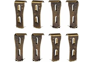 qieoyk Brick Clips - 8 Pcs Heavy Metal Wall Hangers for 2-1/4 to 2-3/8 Inch Bricks, Ideal for Outdoors & Home Decor