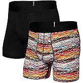 SAXX Underwear Co. Men's Underwear with Pouch Droptemp Cooling Cotton Boxer Brief Fly 2Pk