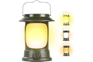 77outdoor LED Rechargeable Camping Lantern, Rotary Dimming Solar Lantern IPX4 Waterproof with 3 Light Colors, Light Weight Camping Essentials, Lanterns for Power Outages, Home, Emergency, Hurricane