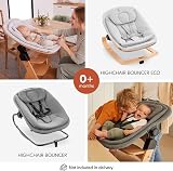 hauck Beta+ Dark Grey Wooden High Chair 6m-90kg with Wheels & Tray view 10