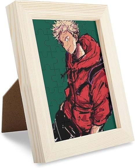 Amazon Co Jp 呪術廻戦 木製のパズル 附带フォトフレーム アニメ 漫画 寝室 卓上装飾 ジグソーパズル フォトフレーム付属 プレゼントコレクション 35 Pcs ホーム キッチン