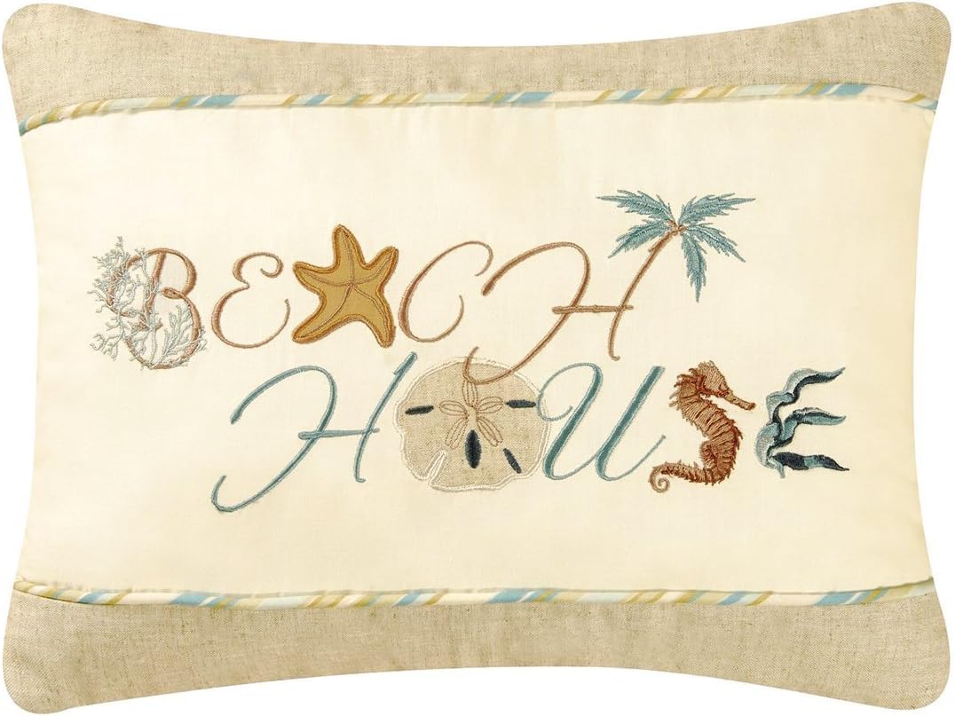 Amazon Com C And F Enterprises Beach House Throw Pillow Home