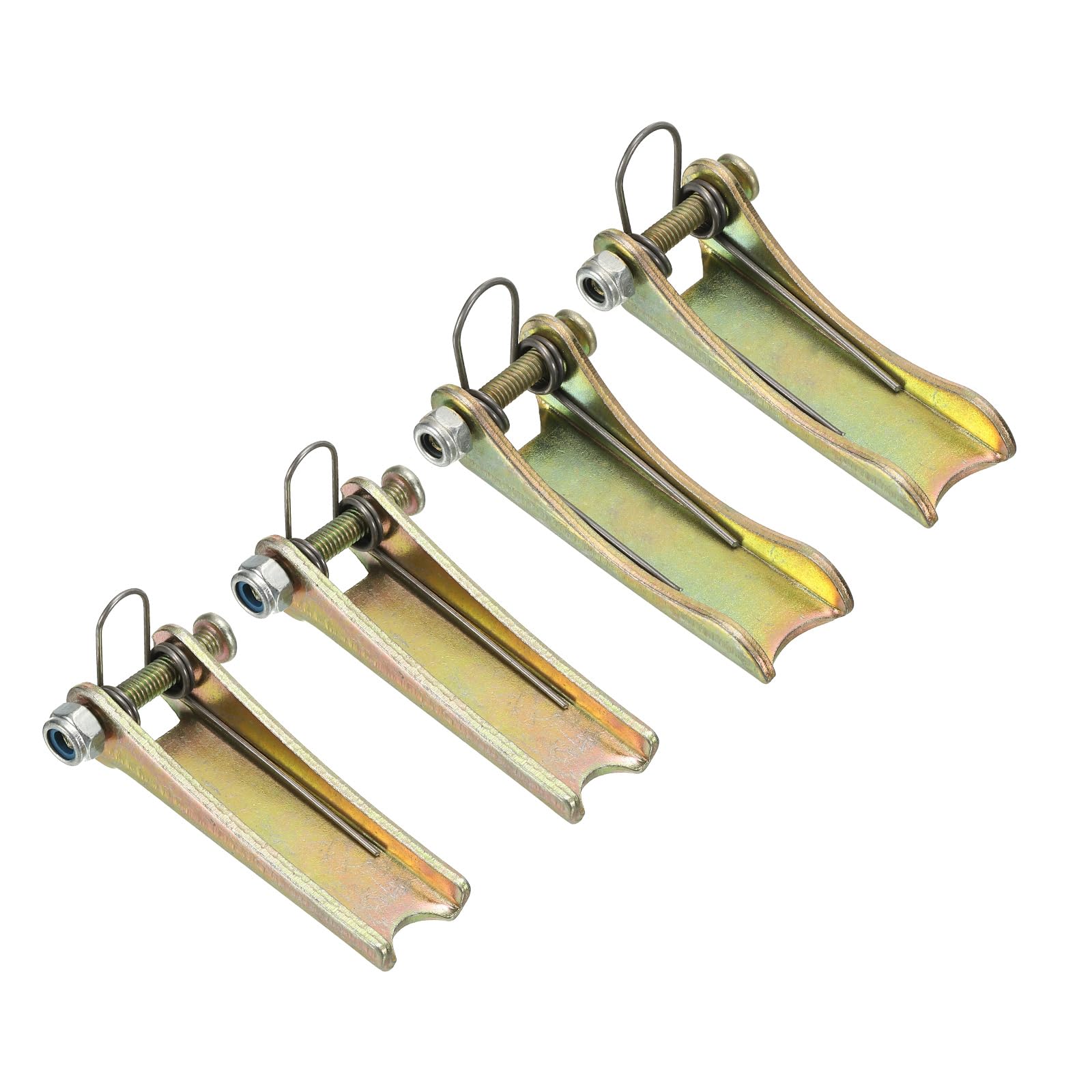 PATIKIL Hook Safety Latch Kit 2 Size, 4Pcs Metal Towing Receiver Hitch for Clevis Hook, Gold Tone