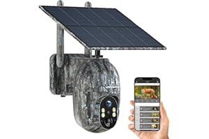 VOOPEAK Cellular Trail Camera, 2.5K Trail Cameras Built-in SIM Card Live Streaming with Clear Night Vision, Pan 355° Tilt 90° Game Camera Solar Powered Motion Activated No WiFi Needed