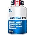 Evlution Nutrition 1500mg L-Arginine Capsules - High Strength L Arginine Supplement for Enhanced Nitric Oxide Production plus