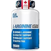 L Arginine 1500mg | Nitric Oxide Supplements for Men | Athletic & Workout Support | Nitric Oxide Precursor for Healthy Circul