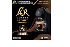 L'OR Coffee Pods, 10 Count Le Tigre Dark Roast Blend, Single-Serve Aluminum Coffee Capsules Compatible with the L'OR BARISTA System & *Nespresso Original Machines, 10 count (Pack of 1)
