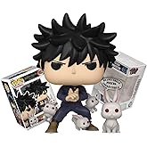Funko Jujutsu Kaisen - Megumi Fushiguro with Rabbits Buddy + ToyBop Protector: Shibuya Incident Pop! Animation Vinyl Figure (Bundled with Pop Protector Collector Case Box Gift Set)