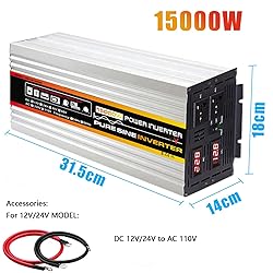 Aecorbir 15000W Peak Pure Sine Wave Power Inverter