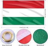AhfuLife Hungary Flag 5ft x 3ft Double Sided with Brass Grommets view 2