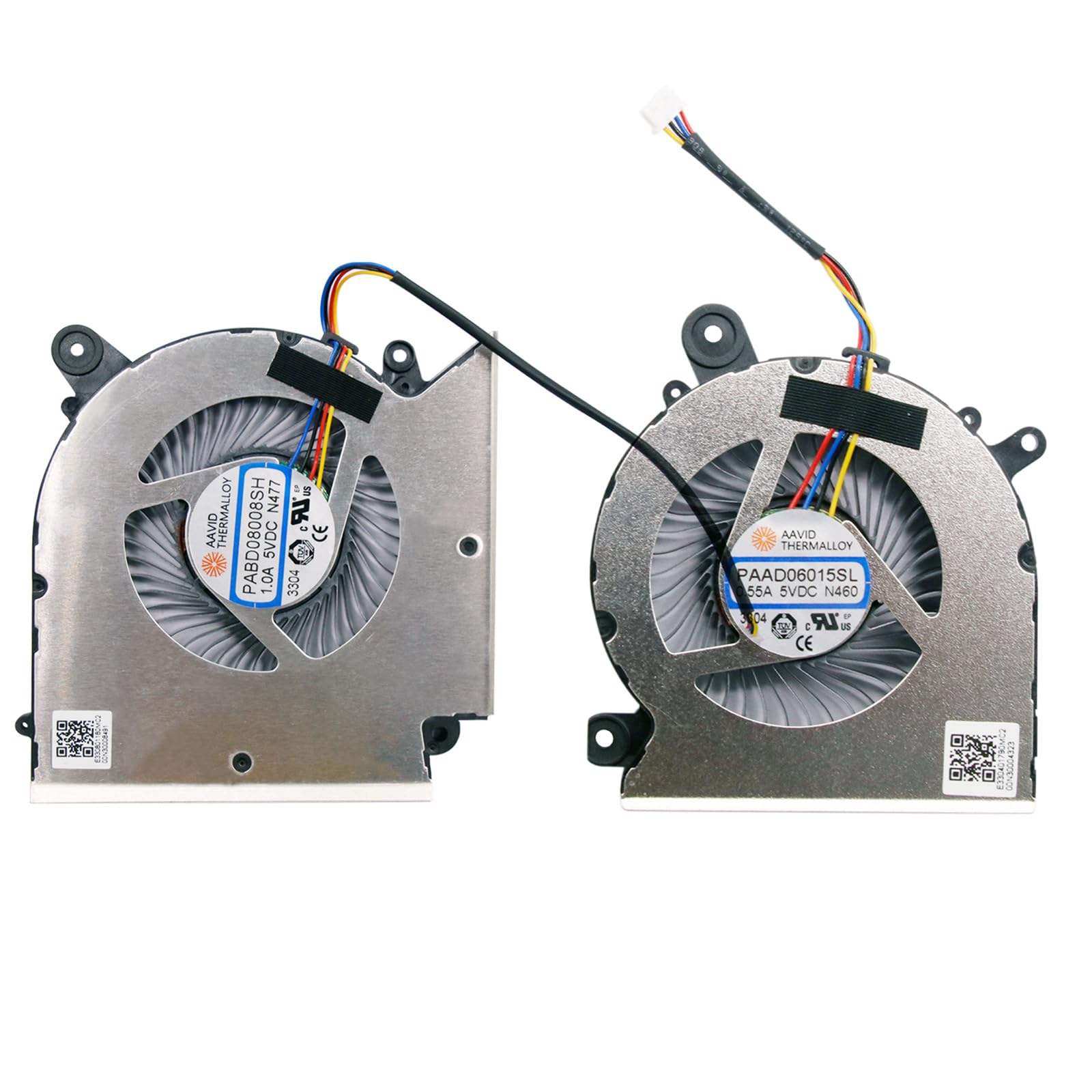 Photo 1 of BestParts New CPU+GPU Cooling Fan Replacement for MSI Katana GF66-12U, 12UG 12UE 12UD 12UC, 12UGx 12UEx 12UDx 12UCx, P/N: PABD08008SH N477, PAAD06015SL N460