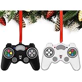 2025 Video Game Christmas Ornaments Personalized Video Game Controller Ornament for Gamer Lovers Customized Handwritten Christmas Tree Hanging Ornament Gifts Reusable PVC Rubber First Keepsake 2PC