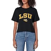 LSU Tigers Arched Over Logo Officially Licensed Women's Crop Top