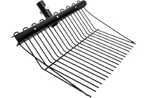 Cididu Pitch Manure Fork Head, Metal Pitch Fork for Garden, Durable Digging Fork Rake Head Replacement with Angled Tines, Stable Pitchforks Scoop for Mulch Horse Stall Picking up Hay Animal
