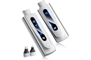 BRAIDOL 2025 Latest Generation Wireless HDMI Transmitter and Receiver 4K - Upgraded Chipset & Extended Range 394FT/120M, Plug&Play 2.4G/5.8G Dual Band, 4K Decode 1080P@60Hz, Video/Audio to Monitor from PC