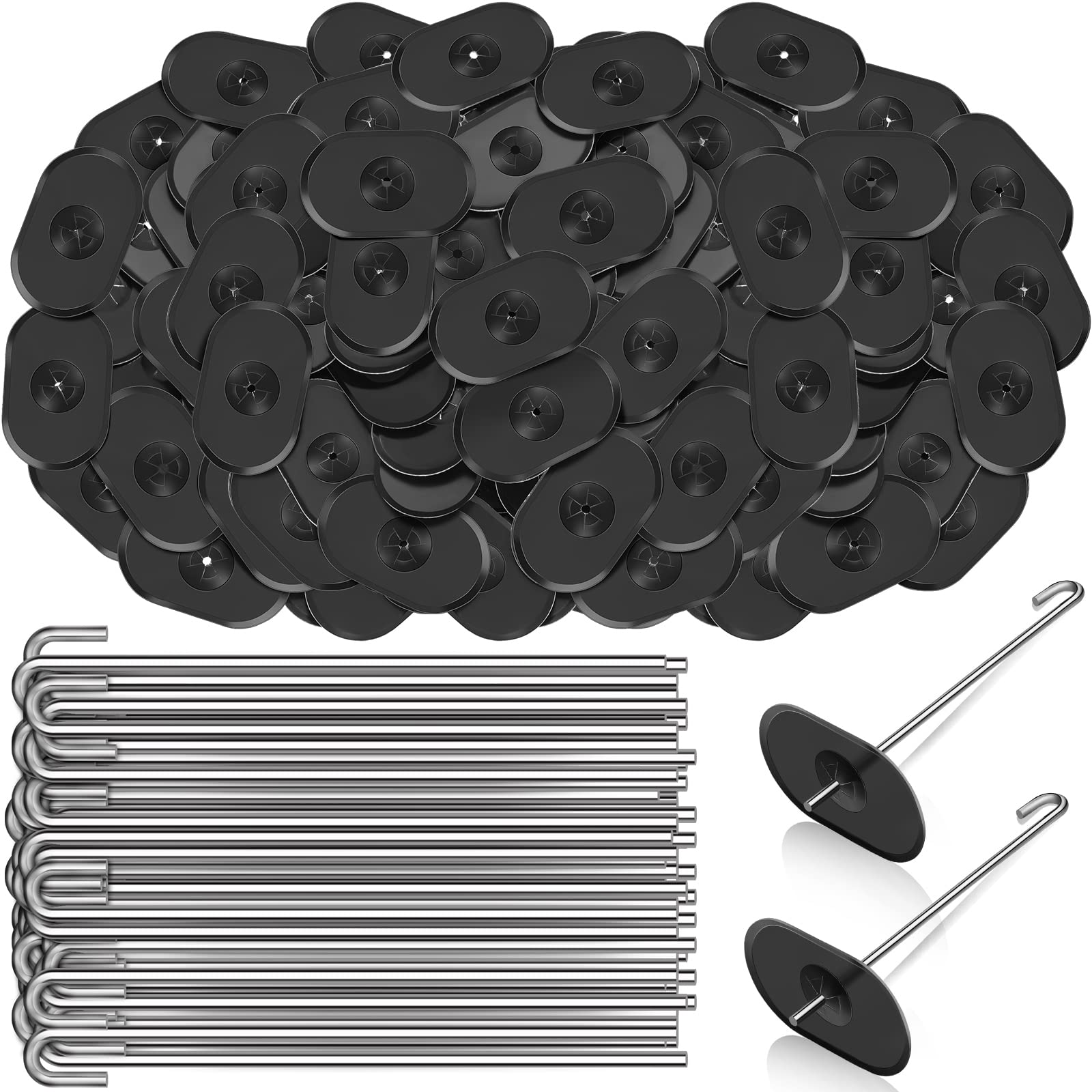 Photo 1 of Solar Panel Bird Guard Fastener Clips Guard Clips Kit for Bird Pigeon Fence Roll Kit Stainless Steel Critter Fastener for Solar Panel Bird Wire Pigeon Fence(120 Sets)