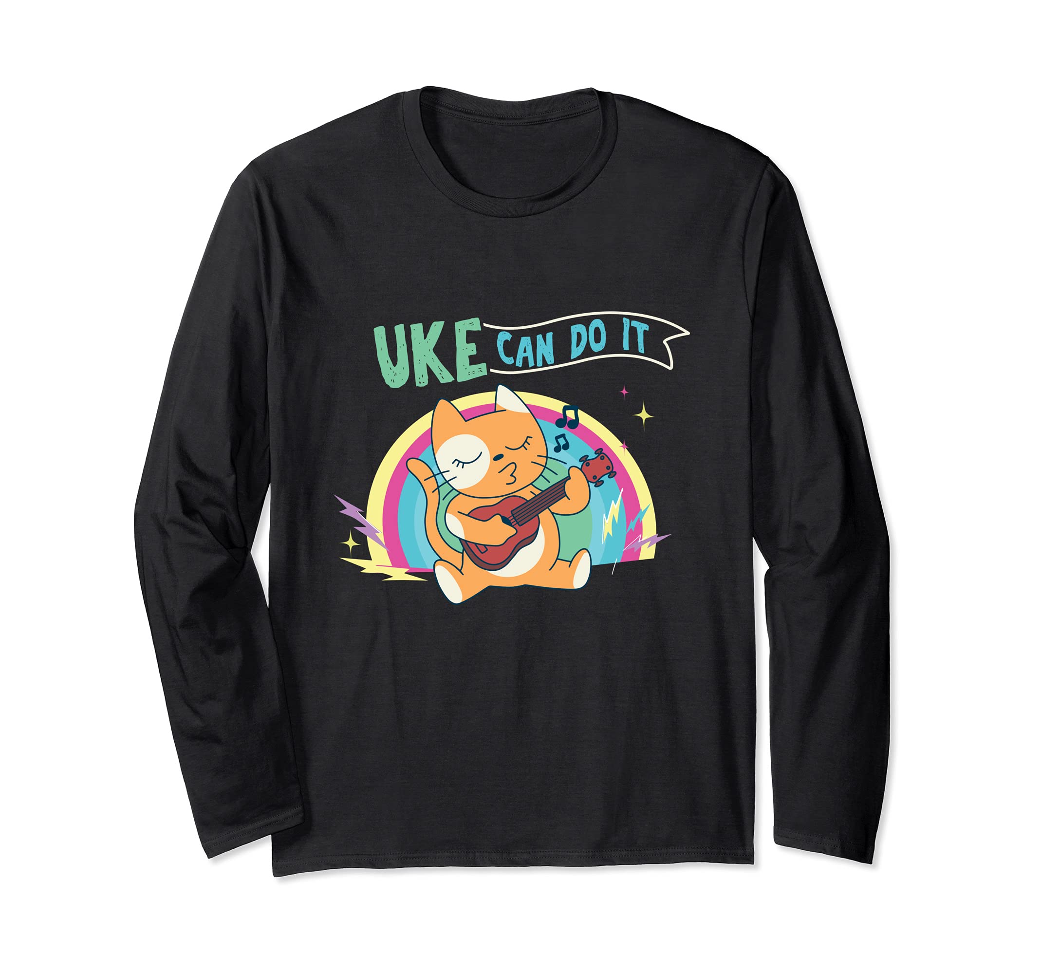 Uke Can Do Hawaii Musician Guitar Uke Acoustic Hawaiian Long Sleeve T-Shirt