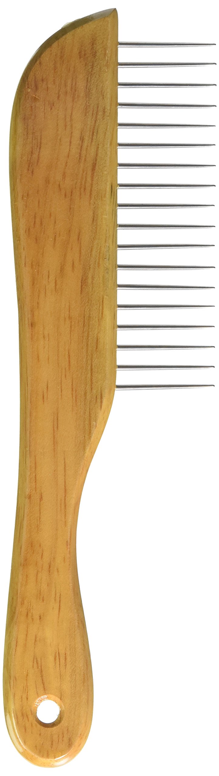 OmniPet Wooden Handle Comb for Grooming Long Haired Cats & dogs - Pet Detangler Brush for Long & Curly Hair - Comb Removes & Prevents Matted Fur - Perfecting For Cocker, Poodle mixes, Cat Undercoat