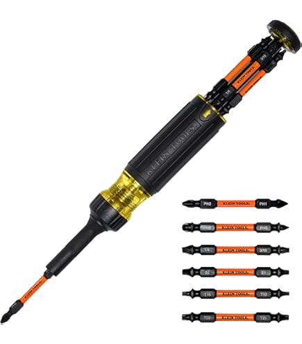 Klein Tools 32306INS Chave de fenda isolada 6 em 1, chave de fenda