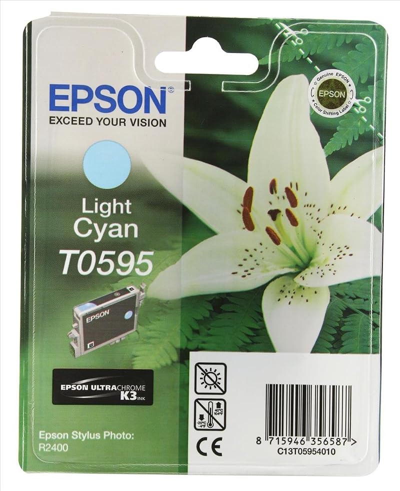 Epson T0595 Light Cyan Ink Cartridge 13ml Standard Capacity Ref T059540