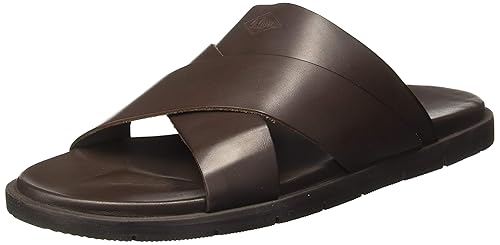 Men's Lc1533cbrown Leather Thong Sandals