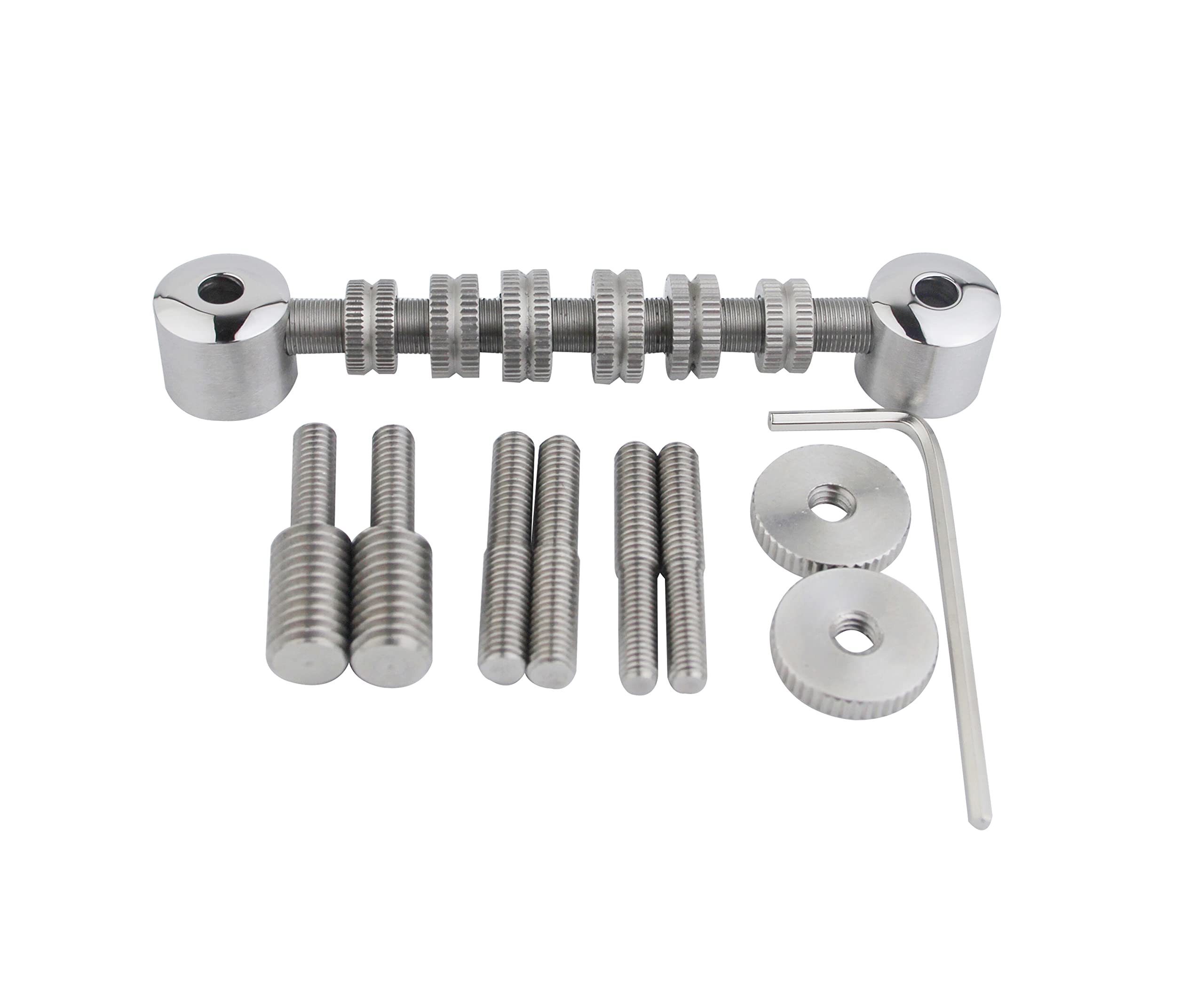 Guyker Stainless Steel Space Control Adjustable Roller Guitar Bridge Electric Guitar Replacement