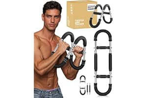 SEZBAIFLES Twister Arm Trainer, Adjustable Power U Shaped Arm Trainer Bar for Men, 60-100lb Chest Exerciser for Women, Snaker Portable Spring Resistance for Home Workout Machine Equipment