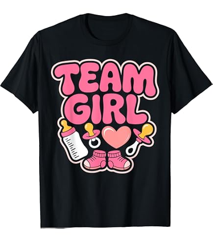 Amazon.com: Team Girl - Pinkish Baby Shower T-Shirt : Clothing