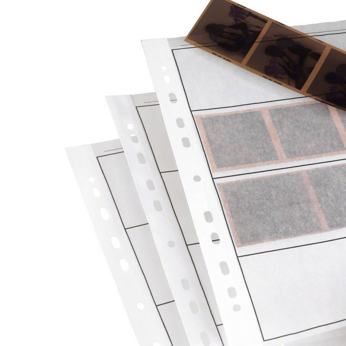 100 x Negative Filing Sheets for 120 Film. Acid-Free, Archival Safe. Premium Glassine Paper Archive Storage Pages for Ring Binders. Medium Format.