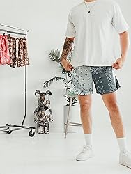 DIOTSR Mens Paisley Graphic Basketball Shorts