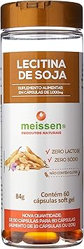 Lecitina de Soja 1.000Mg 60 Cápsulas, Meissen